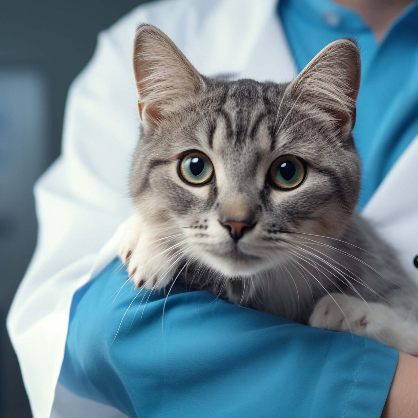 Vet Holding Cat